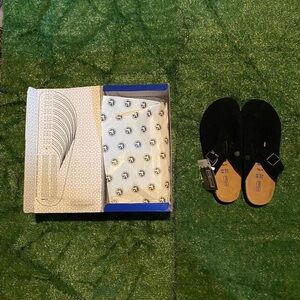 Birkenstock Black Suede Buckle Sandals